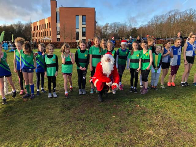 The Worksop Harriers juniors at Berry Hill.