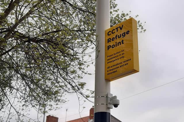 Several new CCTV refuge points have been installed across Worksop town centre as part of the Home Office's Safer Streets Fund.