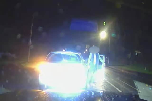 A still from footage released by Nottinghamshire Police.
