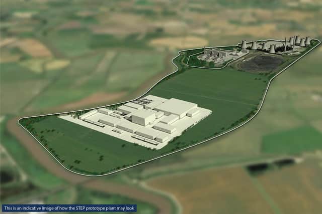 An image of what the STEP prototype plant may look like in West Burton.