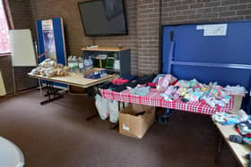 Essential items available at the Ukraine drop-in centre Worksop
