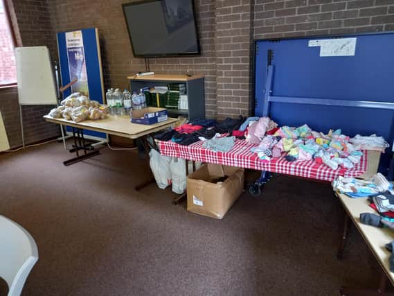 Essential items available at the Ukraine drop-in centre Worksop