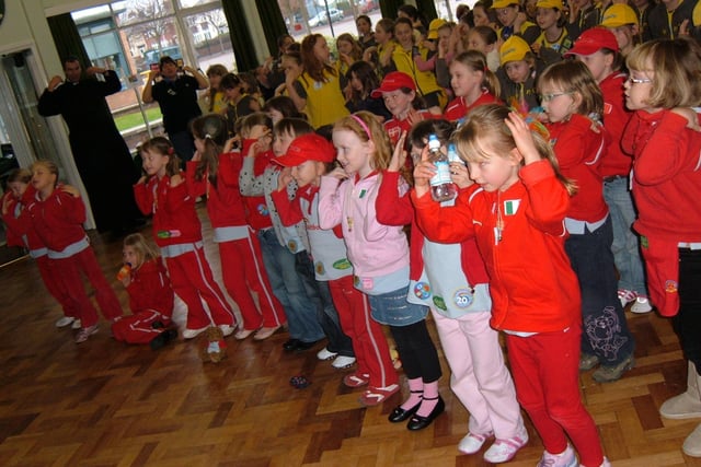Worksop Rainbows, Brownies and Guides meet at their annual Thinking Day in 2008