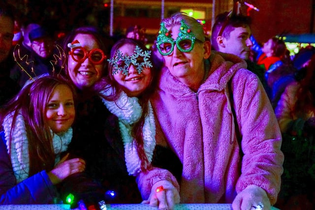 Many came dressed in festive fancy dress for the Worksop light switch on