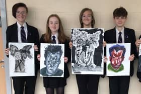 The paintings produced by the students were of natural forms and portraiture which means the pieces can go on and be used to form part of their Art GCSE portfolios.