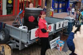 An ex-serviceman from Worksop who pledged to raise money for the Royal British Legion by plunging himself into a barrel of ice water every day for 100 days has just completed day 92 of his challenge.