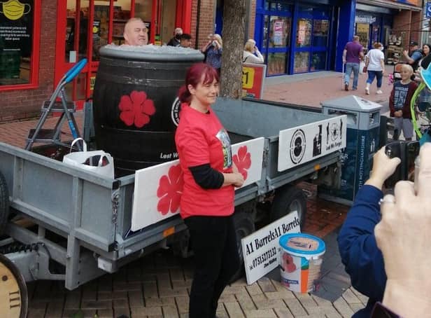 An ex-serviceman from Worksop who pledged to raise money for the Royal British Legion by plunging himself into a barrel of ice water every day for 100 days has just completed day 92 of his challenge.