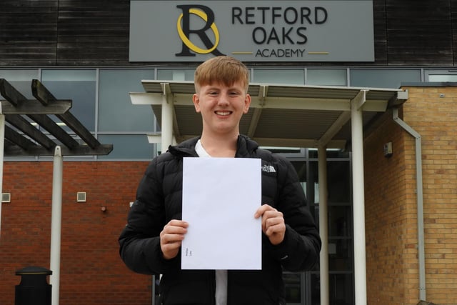 Luke Phillips achieved Bs in biology, chemistry, maths and physics at Retford Oaks. Luke will be going on to Loughborough University to study aeronautical engineering.