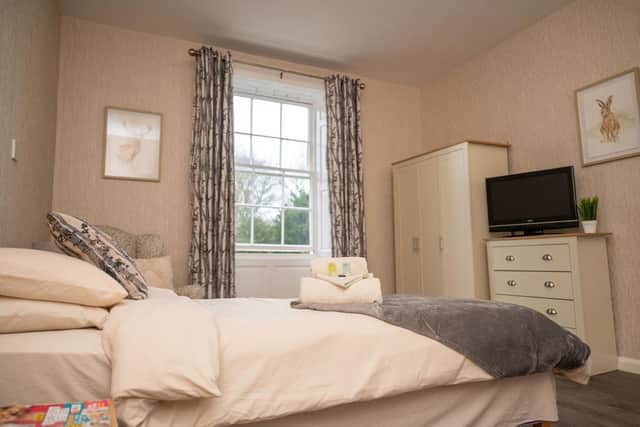 One of the bedrooms at the Lound Hall home, which provides care and accommodation for up to 30 people.