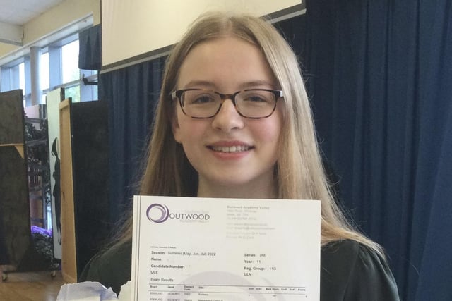 Ashley achieved an outstanding nine grade 9s at Outwood Academy Valley.