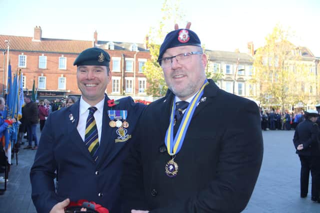Worksop Royal British Legion Chair Adie Platts and Membership Officer Andy Glassborow