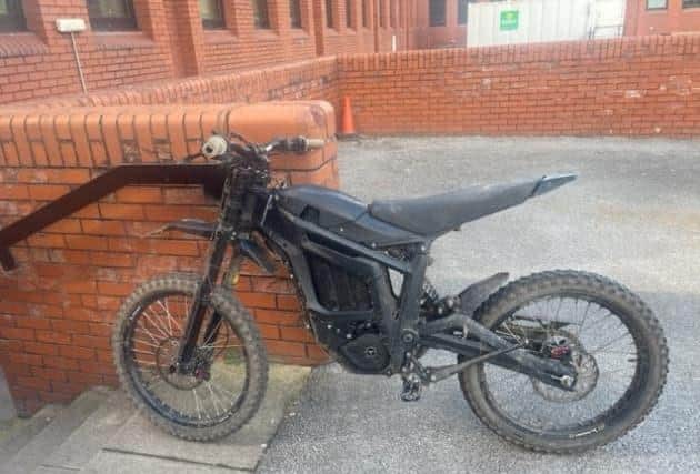 One of the bikes seized by police