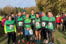 The Worksop Harriers team at the Edwinstowe 10k