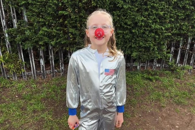 It was science day, as well as Red Nose Day, at one school.