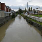 The River Ryton floods in Worksop in 2019.