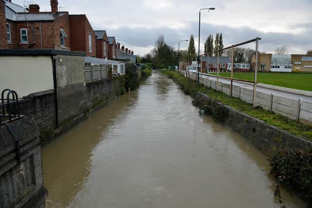 The River Ryton floods in Worksop in 2019.
