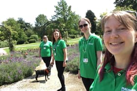 Macmillan benefits team. From left are Jo Williams, Belle Moss, Olivia Wright and Lesley Drabble