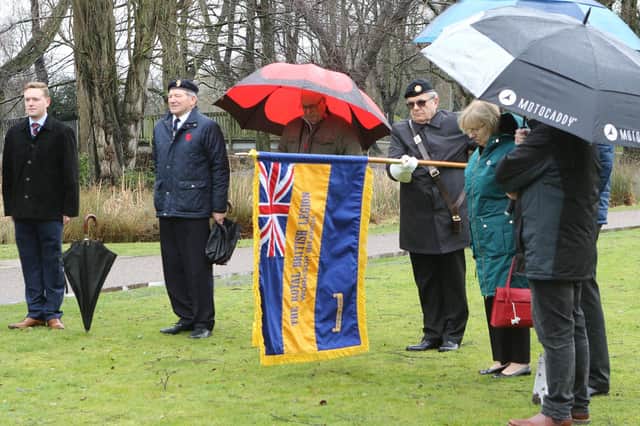 Members of Royal British Legion gathered at the Memorial Garden in Worksop on March 4.