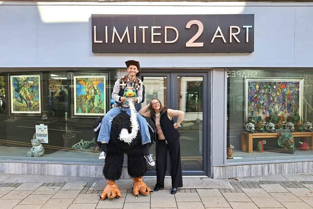 Ruth from limited 2 art meets Big Bird and the Retford Big Market event.
