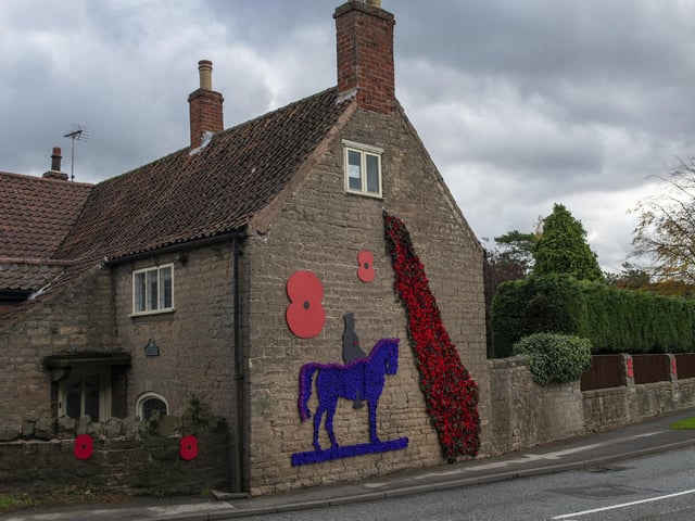 The impressive displays throughout the village are the work of a team of volunteers who painstakingly install them each year.