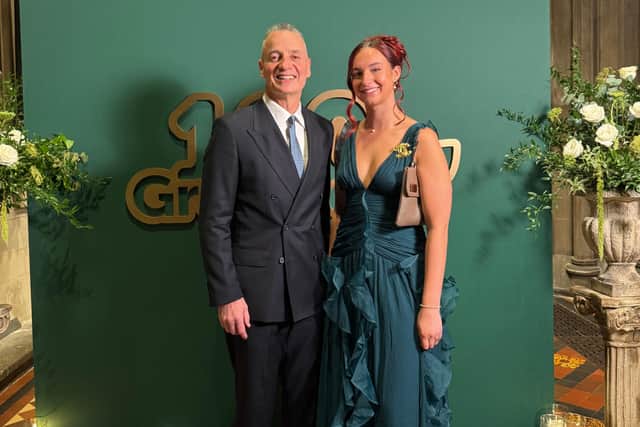Worksop apprentice Olivia Uttley and Greencore CEO Dalton Philips