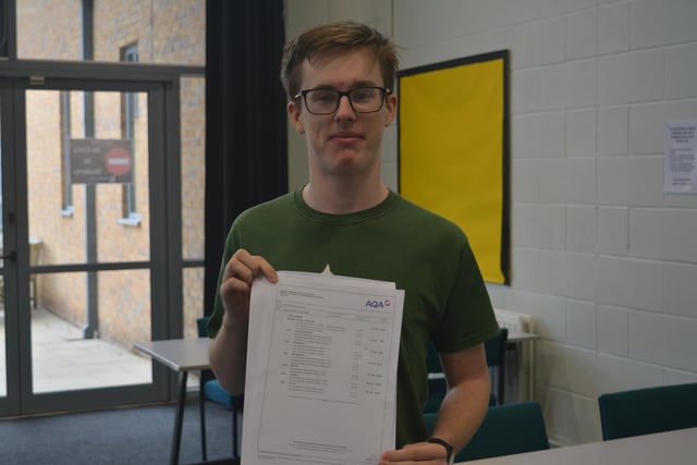 Harry Eames at Retford Oaks will be going on to study A levels in business studies, physics and law after achieving fantastic results.