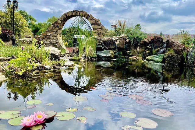 Moongate pond.