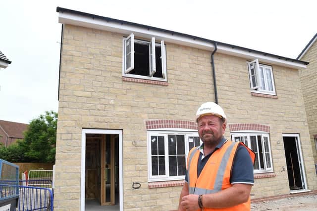 Paul Phillips outside his new house at Bellway’s Gateford Quarter development in Worksop. (Photo by: Bellway Homes)