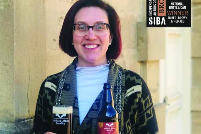Welbeck Abbey Brewery wins Bronze at SIBA National Independent Beer Awards, Pictured Claire Monk, General Manager from Welbeck Abbey Brewery