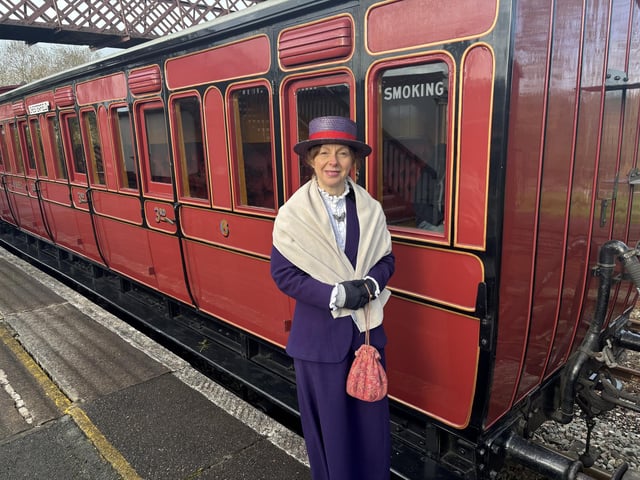 A volunteer dressed in authentic period costume during a recent heritage event.