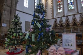 Christmas tree festival at Worksop Priory