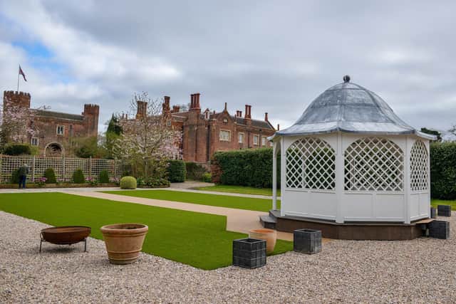Spring at Hodsock Priory, new gazebo for wedding ceremonies