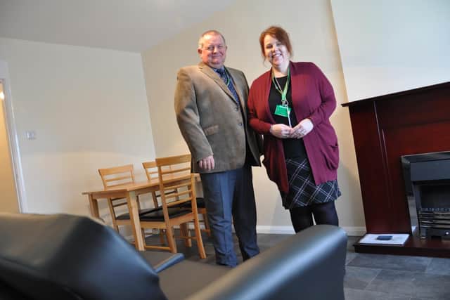 Christine Staniforth and Steve Scotthorne at one of the council's homeless shelters