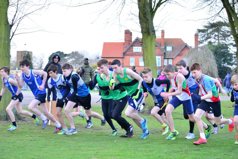 Members of Worksop Harriers are pictured in action at the Under 15 boys cross country.