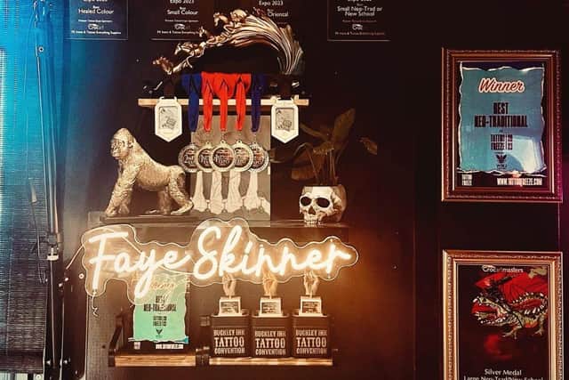 Faye Skinners awards proudly presented at Ta2ink 
