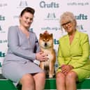 Michaella Dunhill-Hall and Liz Dunhill with their Japanese Shiba Inu Shougi who won best of breed at Crufts 2020. Photo: Flick.digital