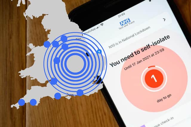 These are the 10 areas where the most people are getting pinged by the app, according to data from the NHS (Graphic: JPIMedia)