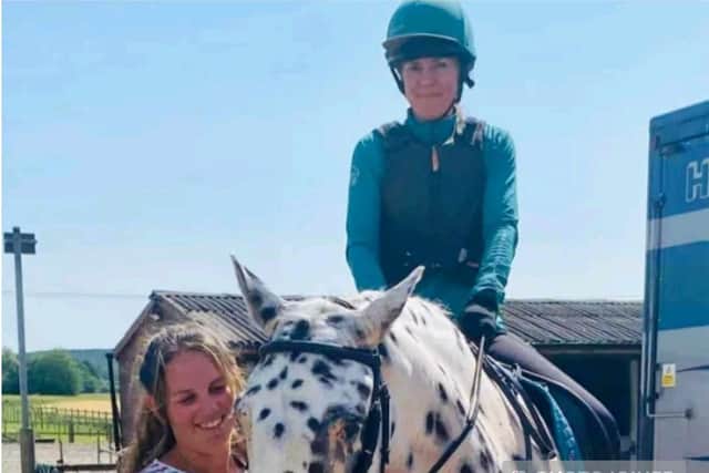 Equestrian columnist Anita Marsh is finding comfort from her grief thanks to her horses and trainer Harriette Rushton.