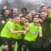 Worksop Town enjoy the moment after being crowned NPL East Division champions at the weekend.