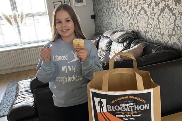 Pupils were given a blogathon pack for the event
