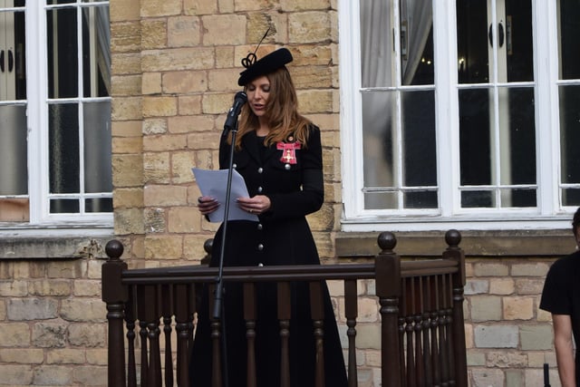 Deputy Lieutenant of Nottinghamshire, Alex Peace-Gadsby, read the introduction at the ceremony.