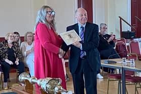 At the East Retford Charter Trustees annual Mayor-Making event Retford Business Forum Chair, Rick Brand, was presented with the East Retford Charter Trustees Award for 2022/23 by outgoing Mayor, Cllr Sue Shaw.