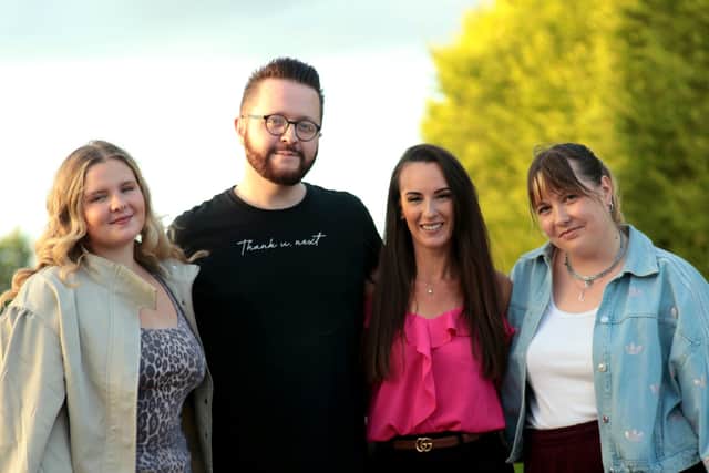 James Clarke with Connie Emery, a previous winner, and WGT team members Alexandra Burton and Lucy Revis. (Photo: Ethan Clarke Photography and Videography )