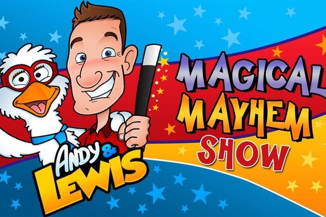 Half-term fun is guaranteed at Worksop's Acorn Theatre tomorrow (11 am and 2 pm) when one of the UK's top children's entertainment acts, Andy and Lewis, present the 'Magical Mayhem Show'. The famous, wacky double act promise a terrific show, packed with magic, balloon-modelling and laughter, for youngsters aged two to ten. Expect lots of audience participation too.