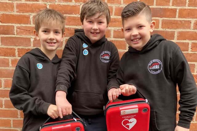 East Markham Primary School has received two defibrillators from West Burton Energy.