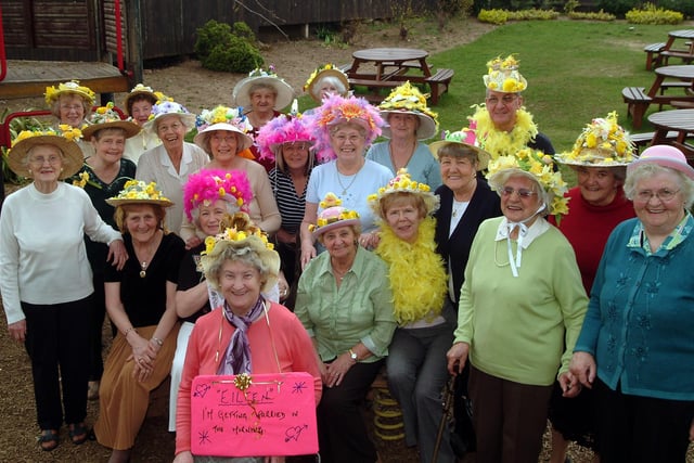 Members of the Balmoral Residents and Tenants Association at an Easter bonnet party at the Three Legged Stool, in Raymoth Lane, Worksop.