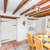 The two bedroomed cottage has its own dining area and lounge.