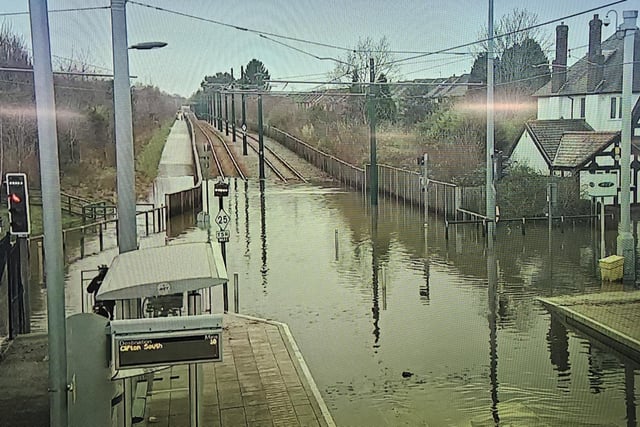 Flooding affected tram lines in the Wilford Area affecting services between Nottingham Station and Southchurch Drive on Thursday, January 4.