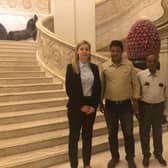 Katarzyna Paciorek, area sales manager for Macalloy, with representatives from Macalloy India, the company’s distributor in Chennai, Mr Gurusankararam Rajagopalan in the centre and Mr Krishnamurthy Padmanabhan on the right.