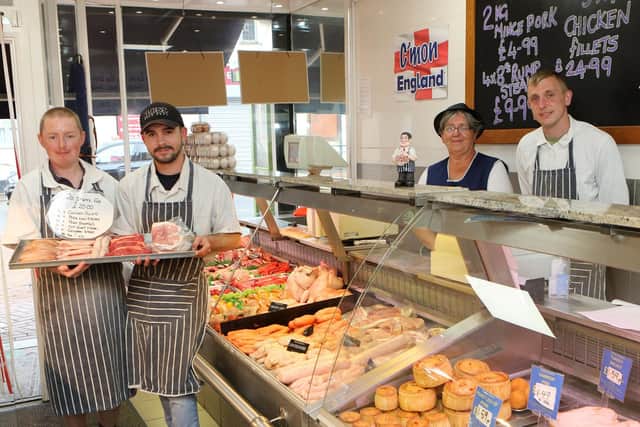 Some of the team at Worksop Butchers.